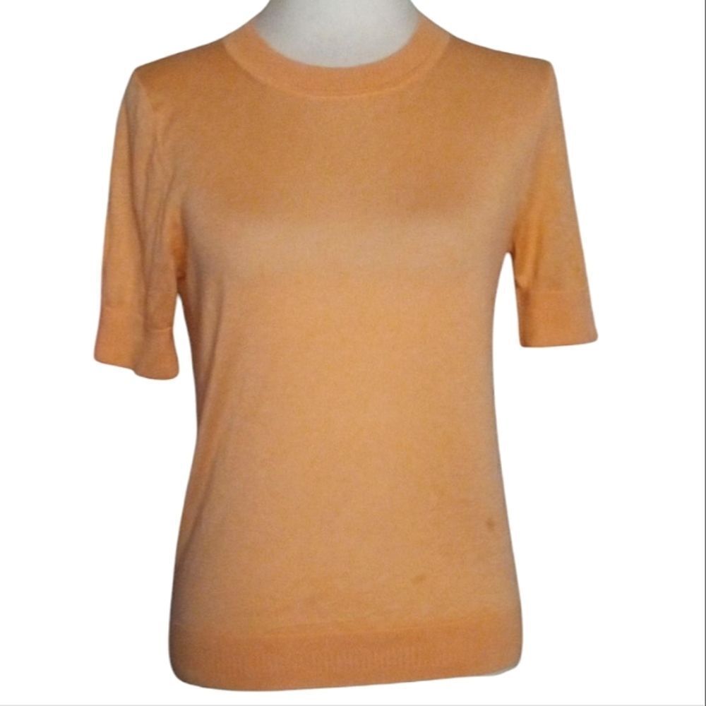 J. Crew Knit Short Sleeve Essential Tee Lyocell Silk Blend Melon Color Small